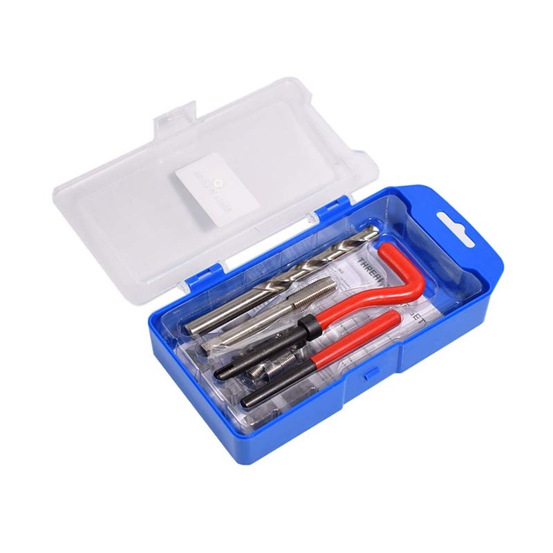 Alltooetools 15PC Thread Repair Tool M10 X 1.25mm Metric Helicoil Type Kit with HSS Drill Bit, Thread Inserts - Image 1
